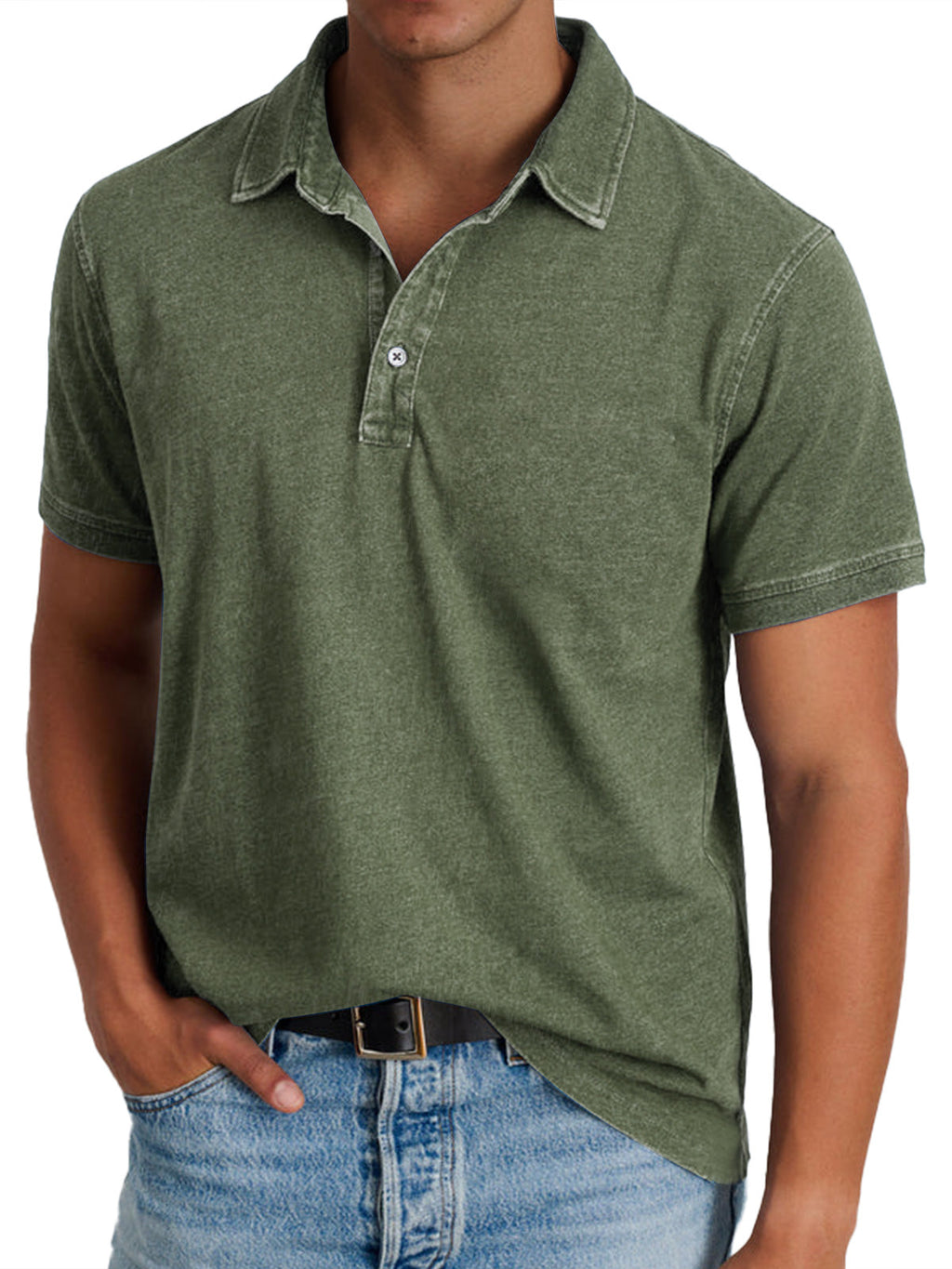 NOUVEAU RICHE Wilshire | Klassisches und modernes Poloshirt Armeegrün
