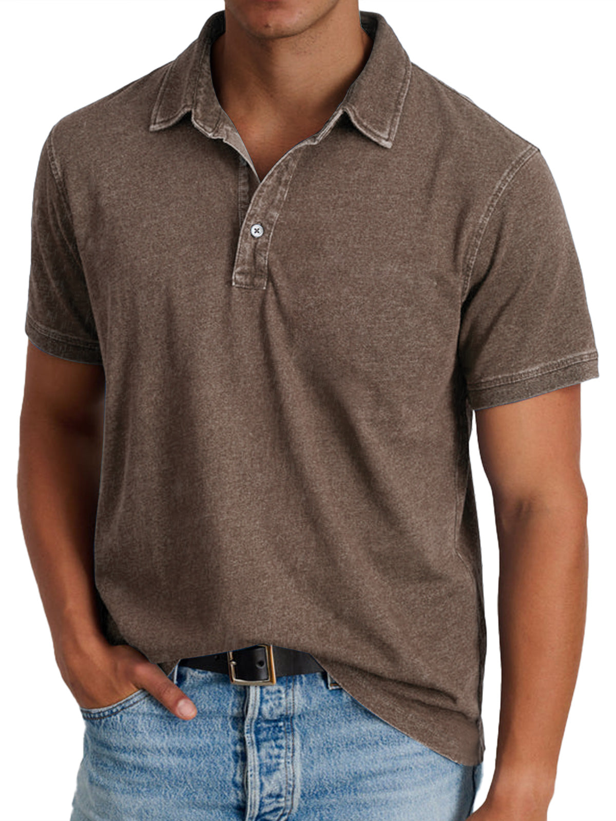 NOUVEAU RICHE Wilshire | Klassisches und modernes Poloshirt Braun