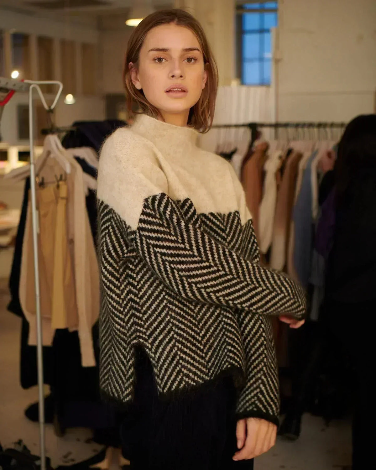 Chāme | Damen Pullover | Kontrastierendes Oberpaneel