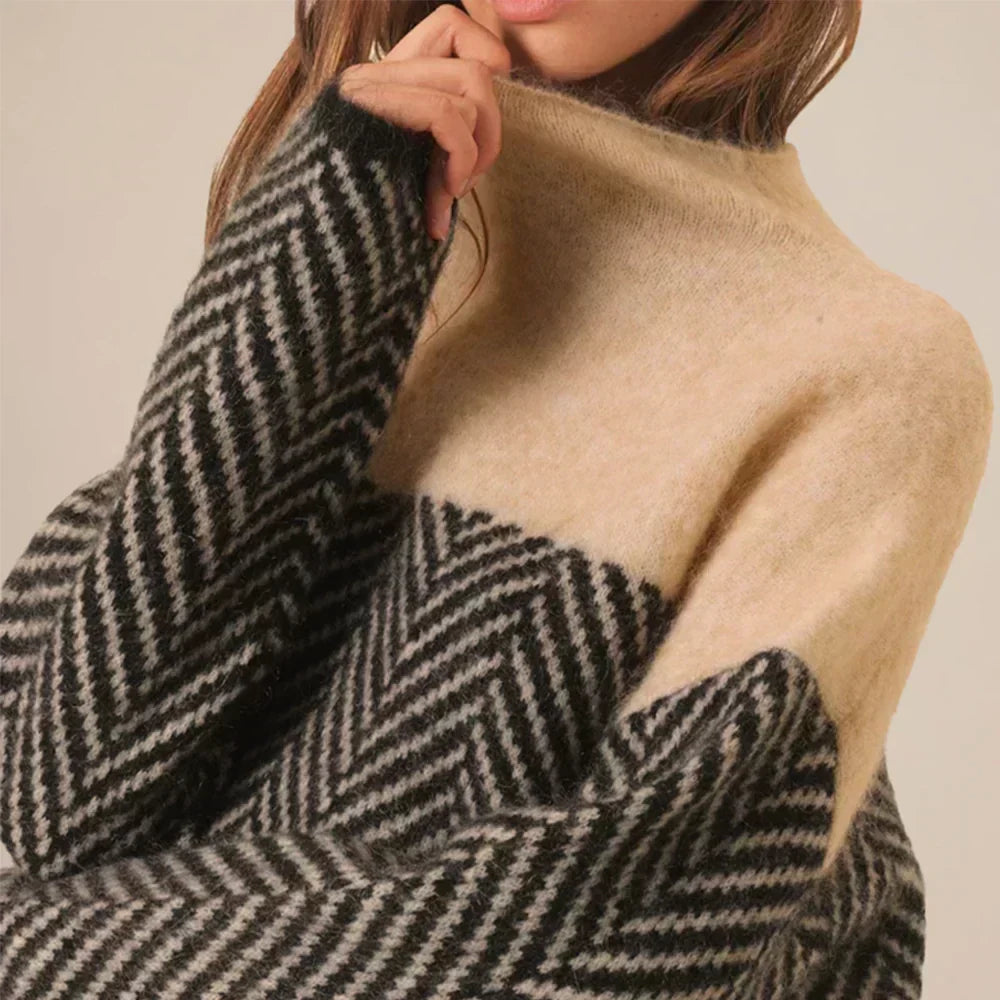 Chāme | Damen Pullover | Kontrastierendes Oberpaneel