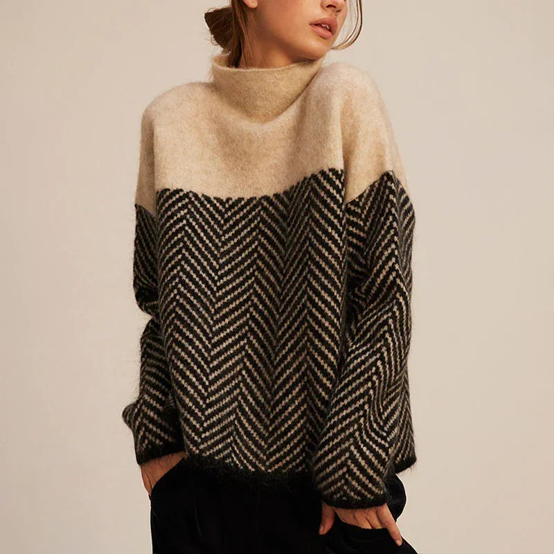 Chāme | Damen Pullover | Kontrastierendes Oberpaneel