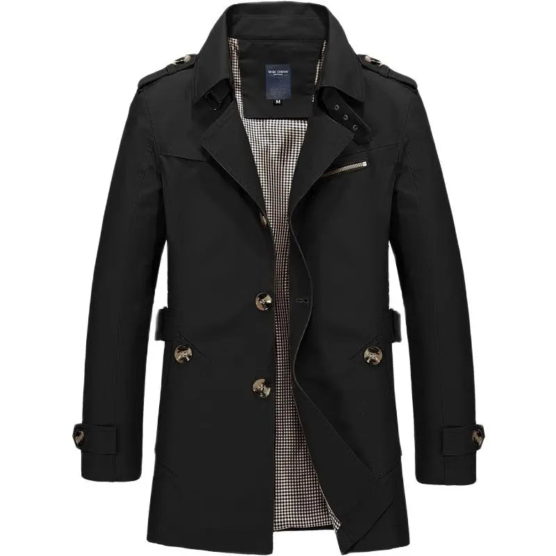 NOUVEAU RICHE Business Casual Trenchcoat Herren Eleganter Wärmender Mantel