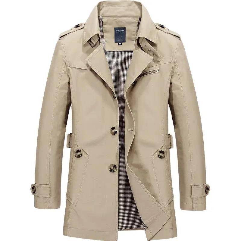 NOUVEAU RICHE Business Casual Trenchcoat Herren Eleganter Wärmender Mantel