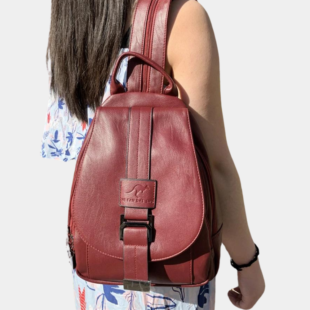 NOUVEAU RICHE Damen Trendy Leder Rucksack - Chic Vielseitig Langlebig Für Jeden Tag - Backpack