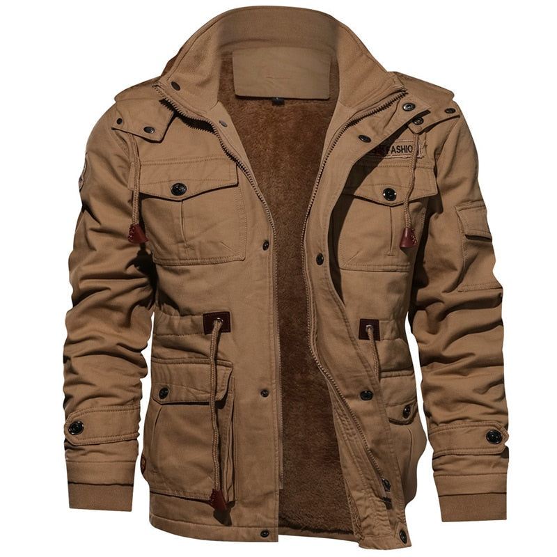 NOUVEAU RICHE Wasserdichte Jacke Stilvolle Neutrale Farben Bequeme Passform Khaki