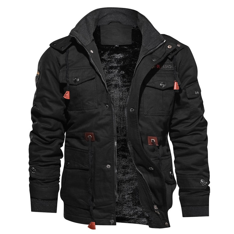 NOUVEAU RICHE Wasserdichte Jacke Stilvolle Neutrale Farben Bequeme Passform Schwarz