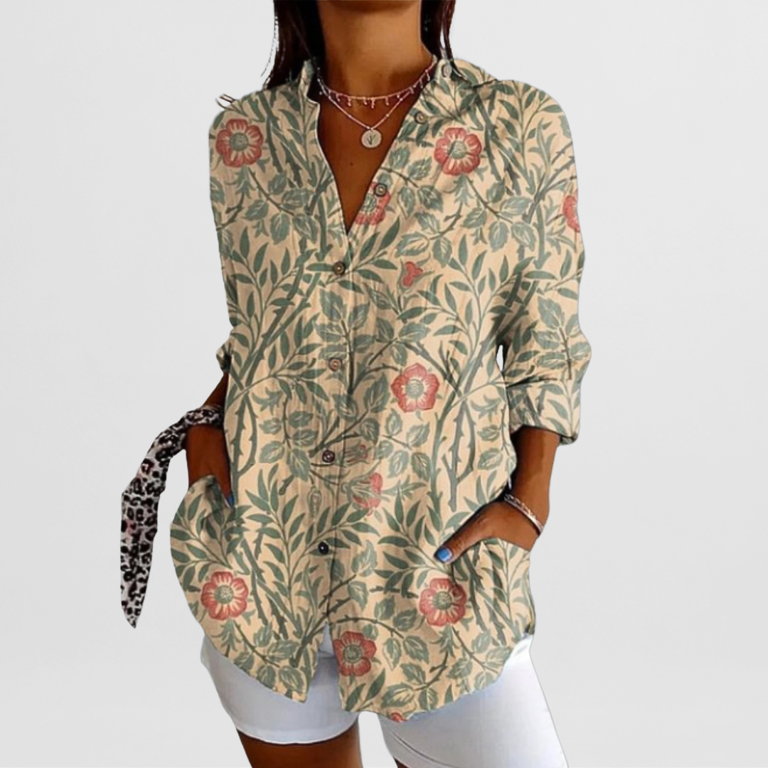 NOUVEAU RICHE Elegante Leichte Premium Bluse für Damen – Perfekt für Büro, Freizeit und besondere Anlässe Gelb
