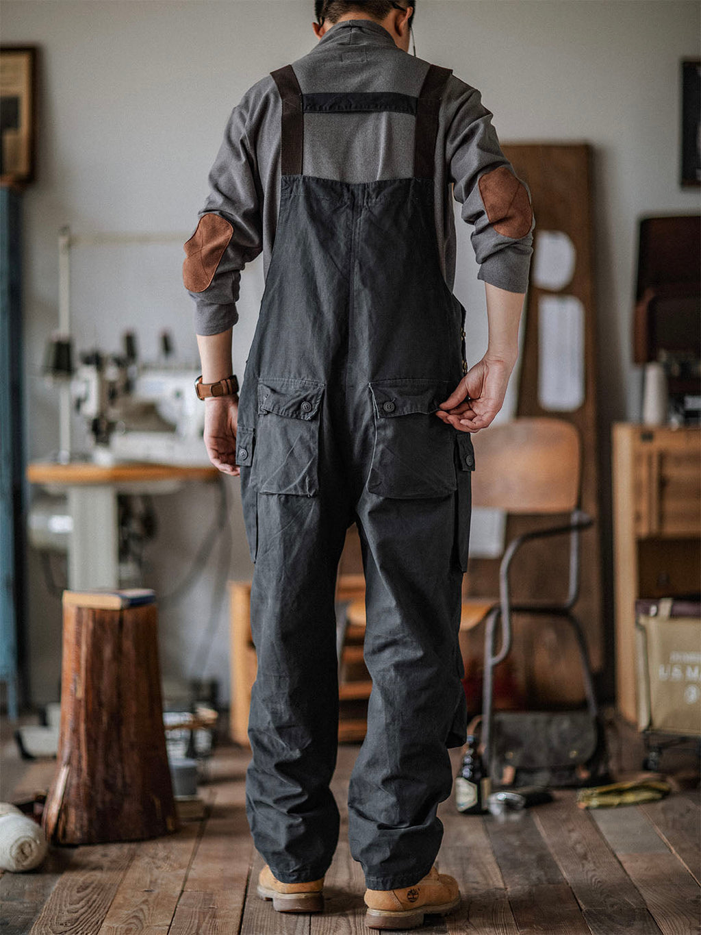NOUVEAU RICHE Carver Canvas-Latzhose Robuste Und Funktionale Arbeitskleidung Für Handwerker Und Outdoor-Aktivitäten