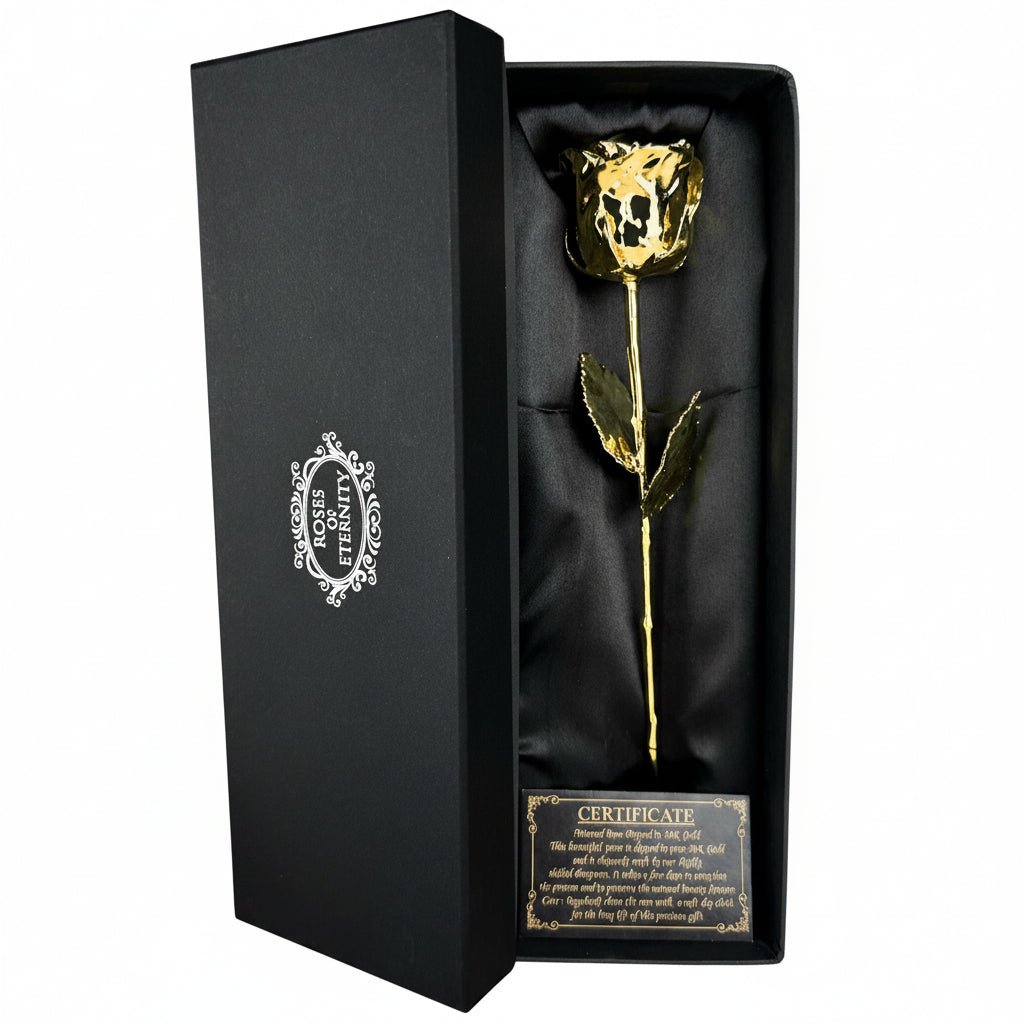 NOUVEAU RICHE Zeitloses Liebesgeschenk: Echte Rose in 24K Gold getaucht Default