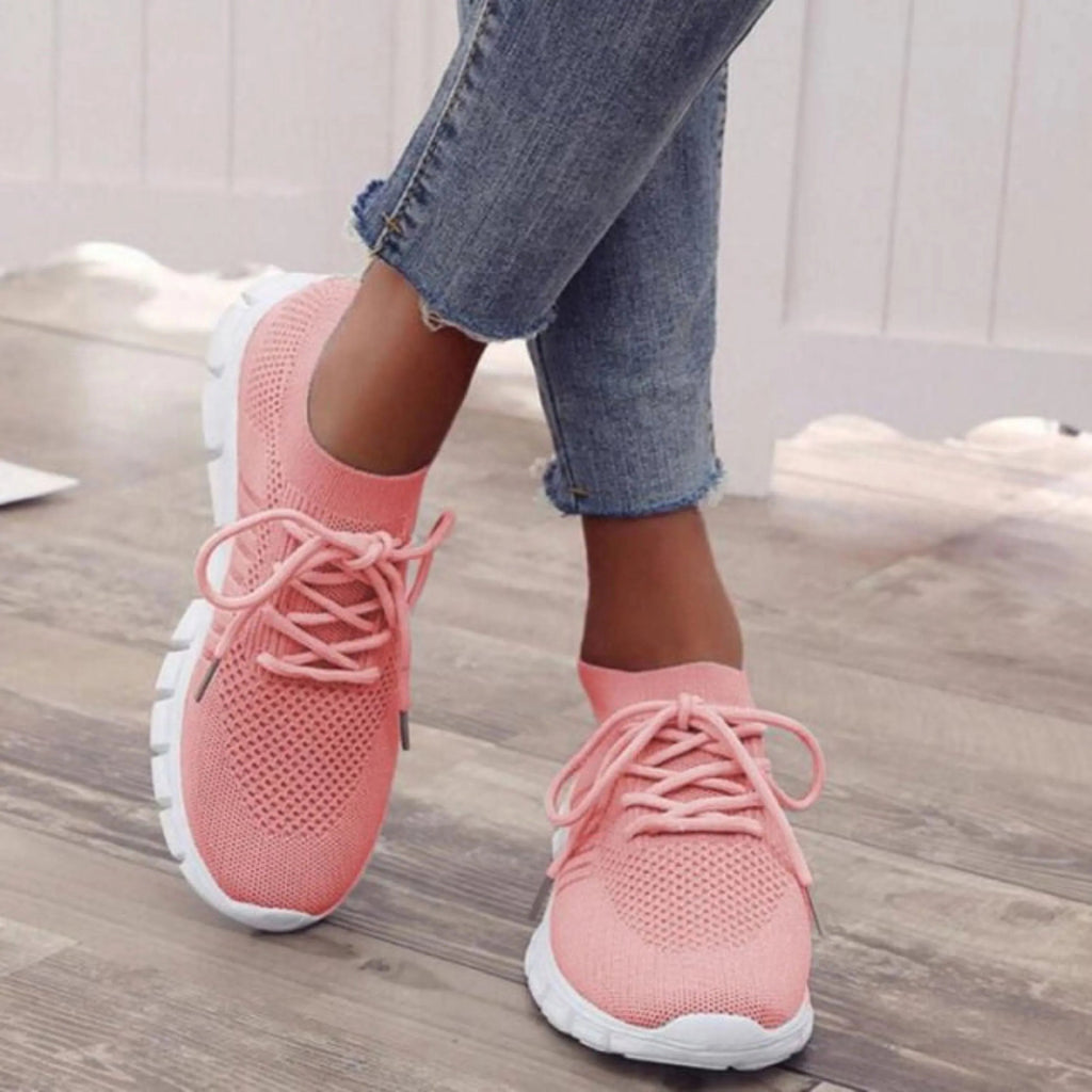 NOUVEAU RICHE Solar | Sneaker mit Atmungsaktivem Strickdesign Rosa