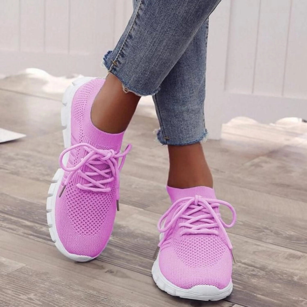 NOUVEAU RICHE Solar | Sneaker mit Atmungsaktivem Strickdesign Lila