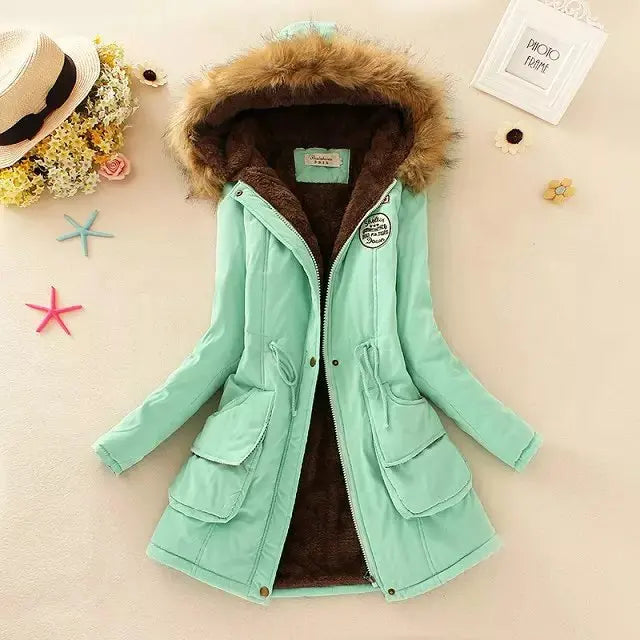 NOUVEAU RICHE Parka Mit Fleecefutter Kapuze Warm Und Stilvoll Jetzt - Winterjacke - Wintermäntel Damen Grün
