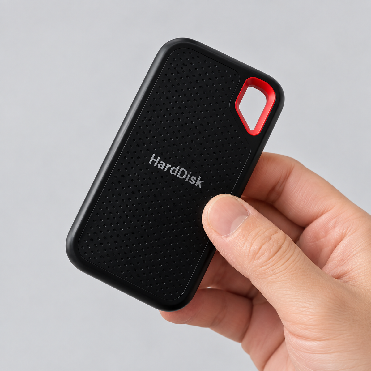 Externe Tragbare SSD – Kompakte Externe Festplatte mit USB-C, Stossfestes Gehäuse, Schwarz