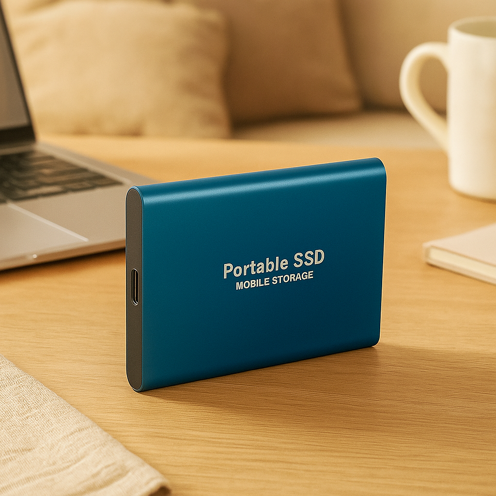 NOUVEAU RICHE Externe Ssd Speicher Schnelle Übertragung Für Laptop Und PC Blau