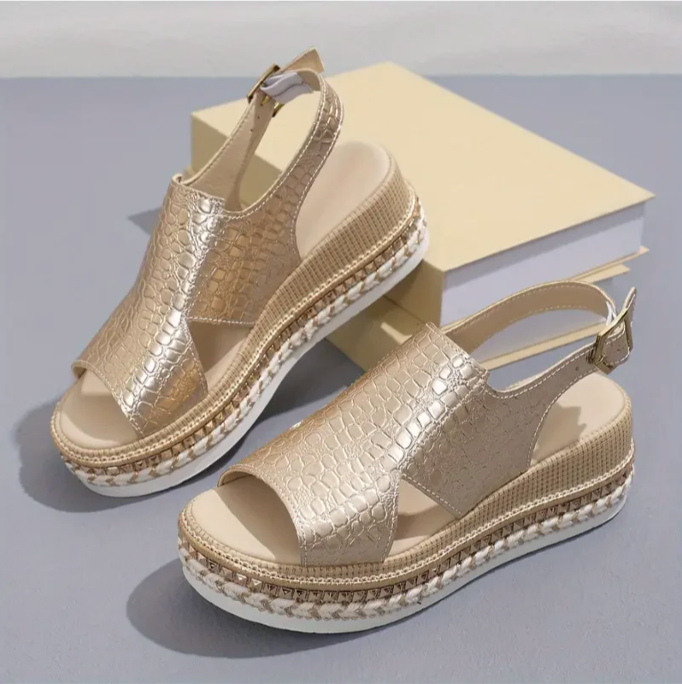 NOUVEAU RICHE Damen Sandalen Komfort Fußbett Leder Bequem