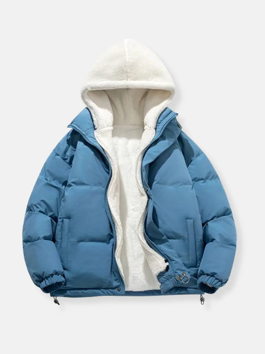 NOUVEAU RICHE Damen Steppjacke Warm – Reißverschluss & Komfort-Stil Blau