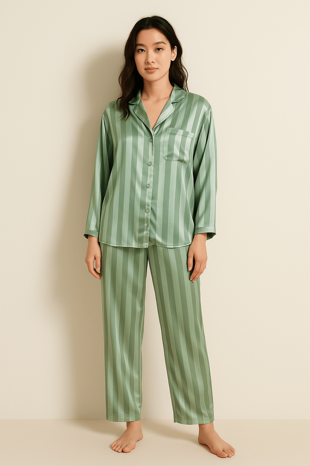 Christabel Gestreiftes Pyjama-Set 2