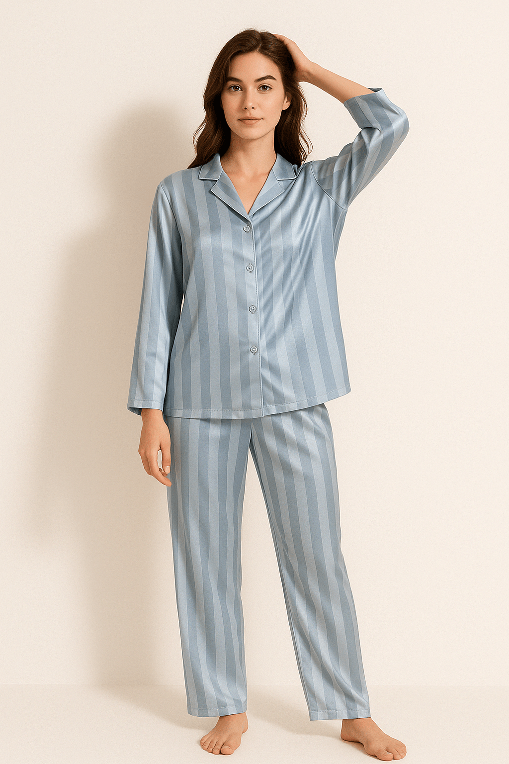 Christabel Gestreiftes Pyjama-Set 4