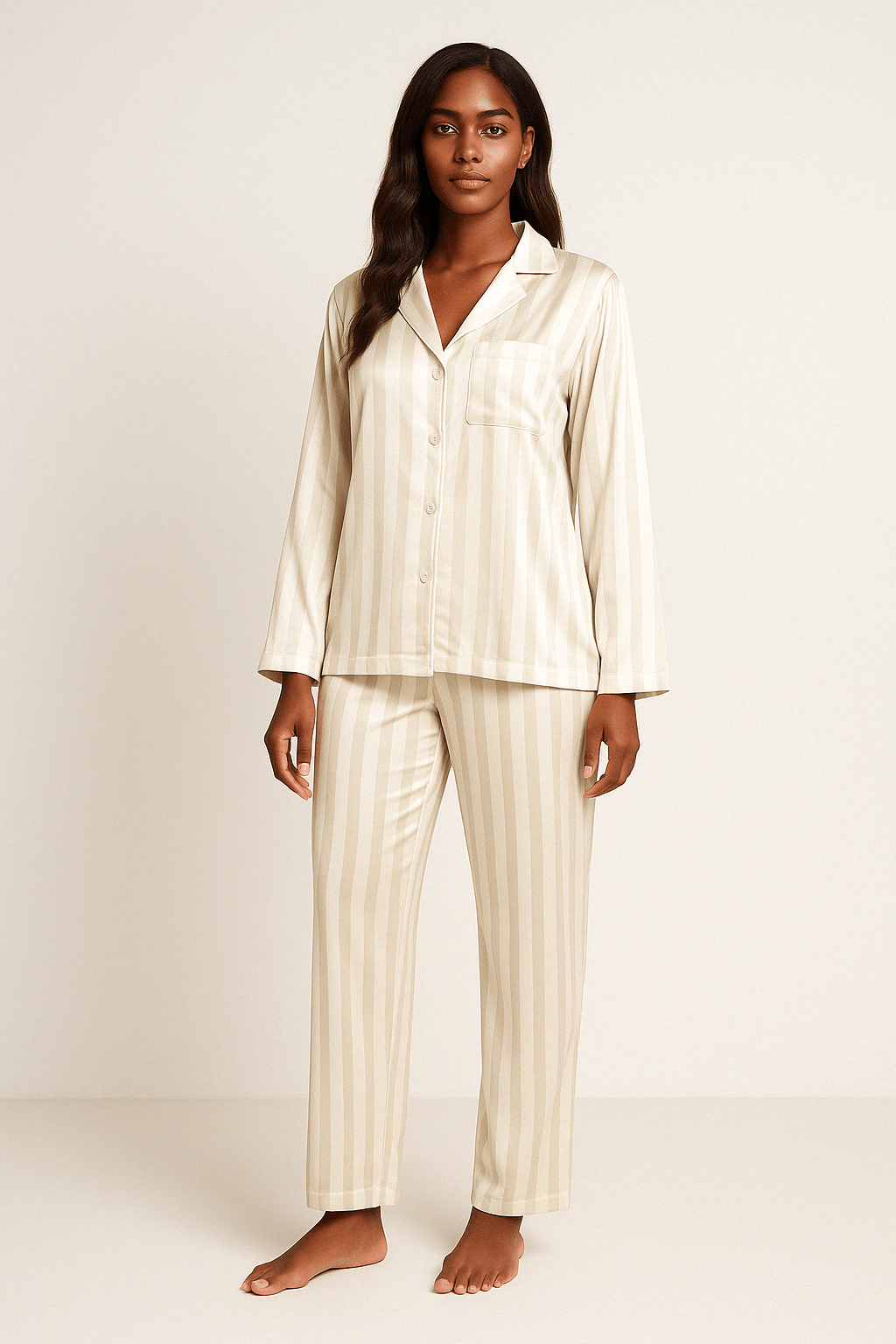 Christabel Gestreiftes Pyjama-Set 8