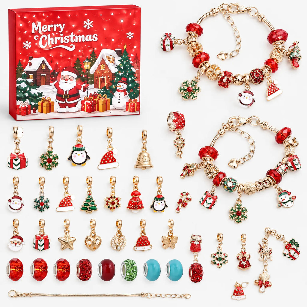 Weihnachts-Adventskalender mit Charms