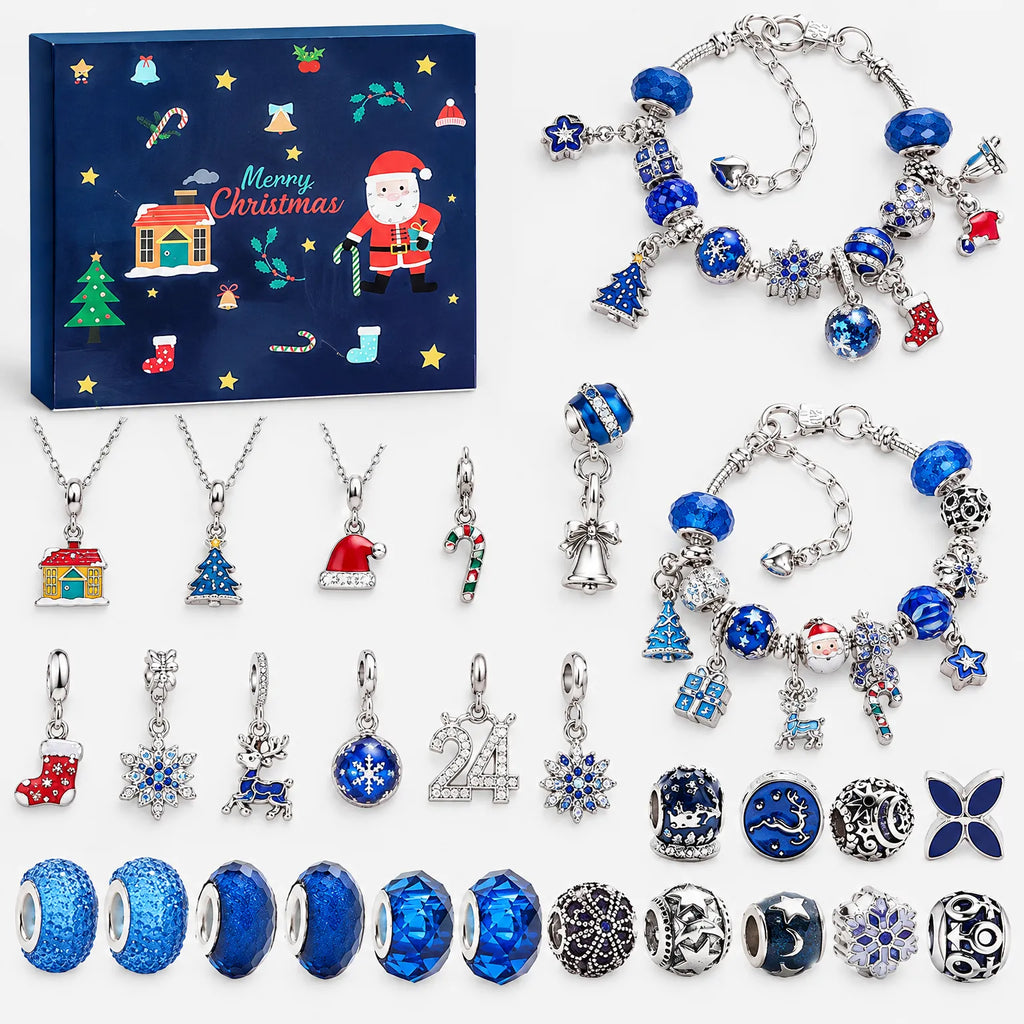Weihnachts-Adventskalender mit Charms