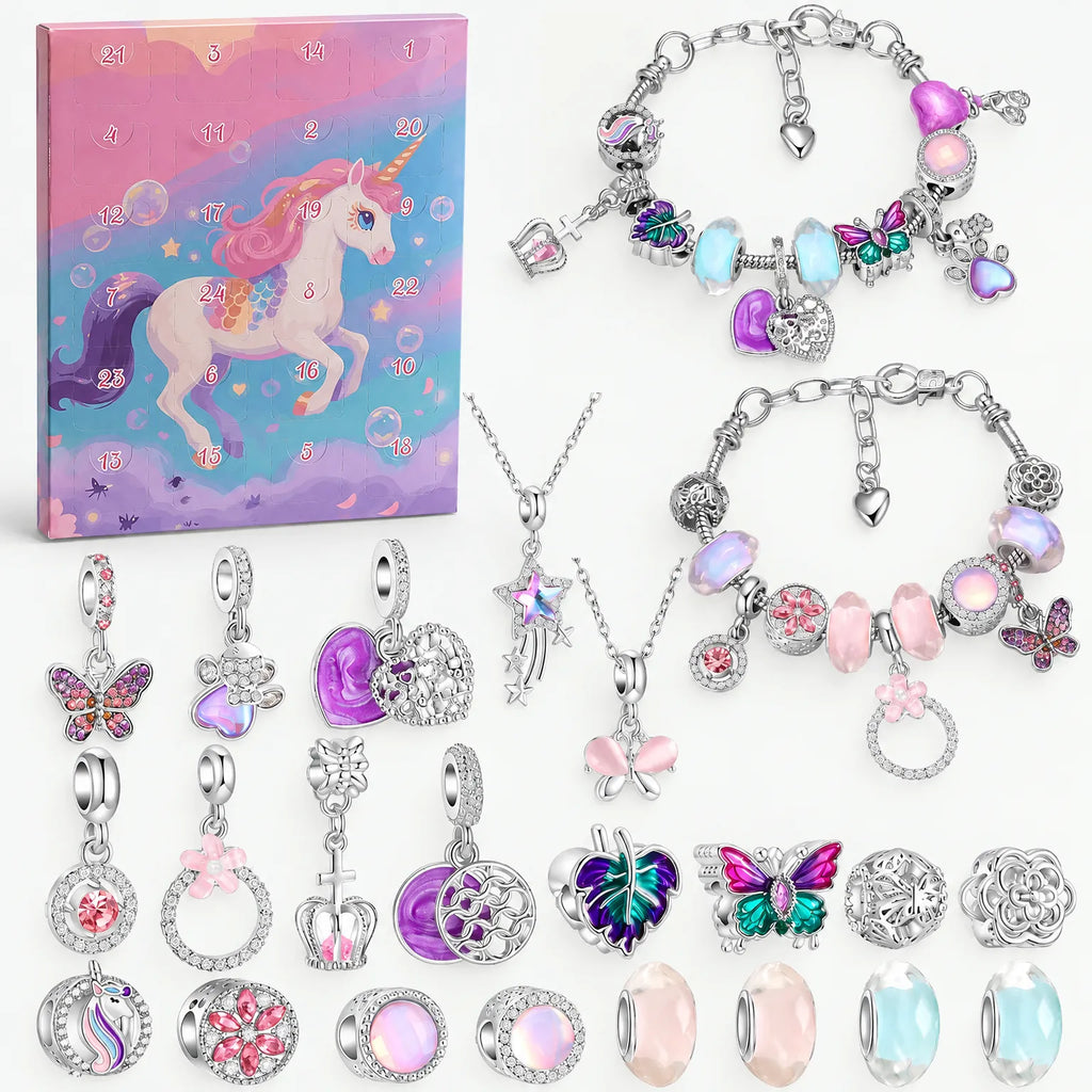 Weihnachts-Adventskalender mit Charms
