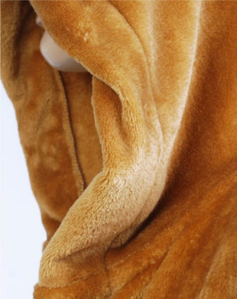 NOUVEAU RICHE Langer Flanell Bademantel Herren mit Kapuze – Warmer extralanger Morgenmantel mit Gürtel, Schwarz oder Braun – Hommes