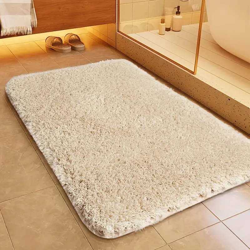 NOUVEAU RICHE Komfortable und Rutschfeste Badematte für das Badezimmer Beige