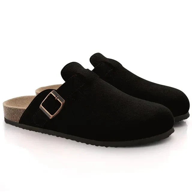 NOUVEAU RICHE Herren Suede Slipper im Old Money Stil, elegant und komfortabel Schwarz