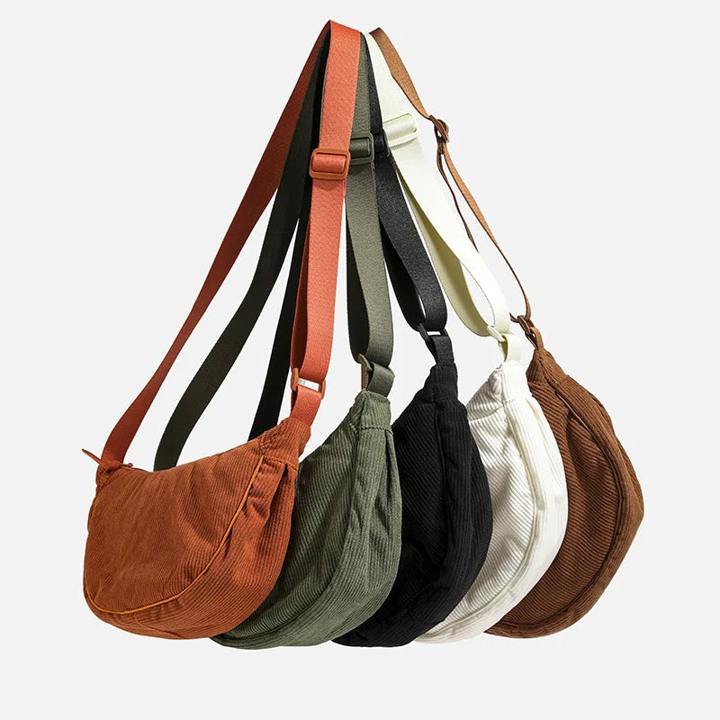 NOUVEAU RICHE Cord Umhängetasche Aus Weichem Samtartigen Cord Für Damen Mit Praktischer Funktionalität Und Zeitlosem Stil