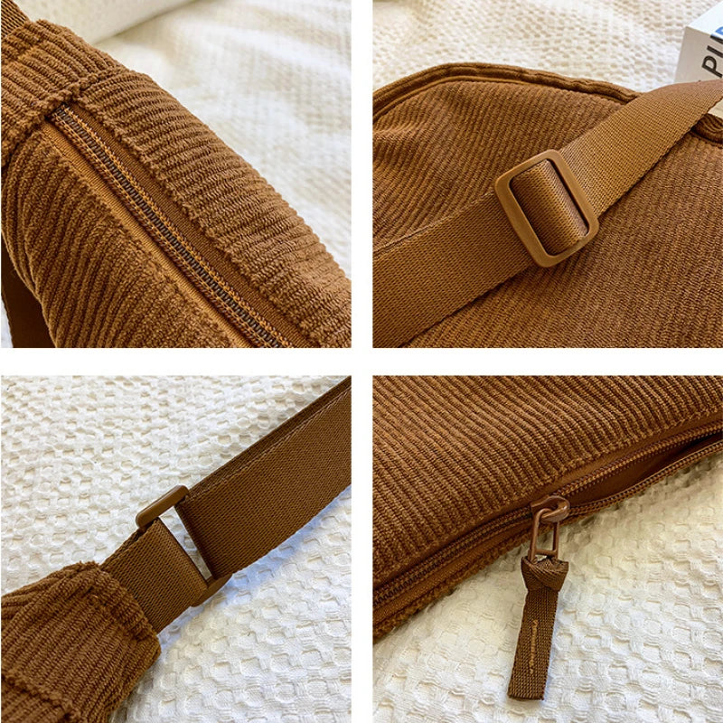 NOUVEAU RICHE Cord Umhängetasche Aus Weichem Samtartigen Cord Für Damen Mit Praktischer Funktionalität Und Zeitlosem Stil