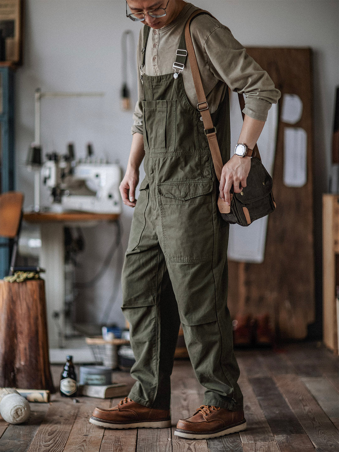 NOUVEAU RICHE Crafter Latzhose Aus 100 Prozent Schwerer Baumwolle Robuster Schutz Und Atmungsaktive Passform Für Komfort Und Bewegungsfreiheit