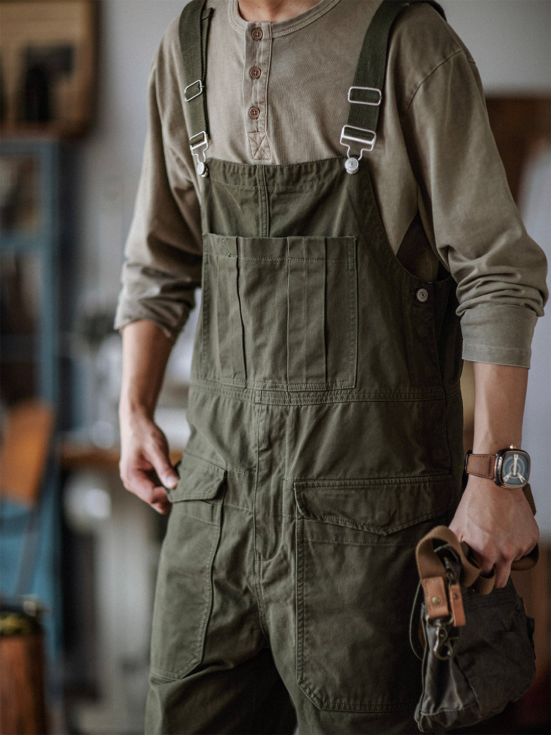 NOUVEAU RICHE Crafter Latzhose Aus 100 Prozent Schwerer Baumwolle Robuster Schutz Und Atmungsaktive Passform Für Komfort Und Bewegungsfreiheit