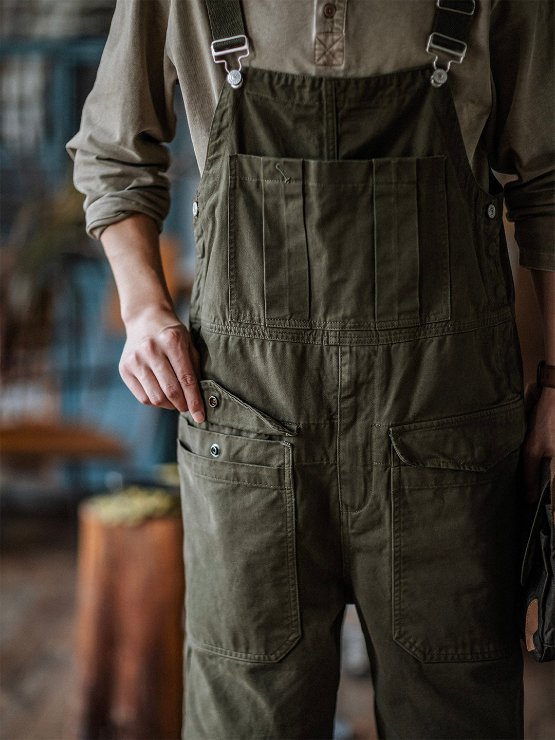 NOUVEAU RICHE Crafter Latzhose Aus 100 Prozent Schwerer Baumwolle Robuster Schutz Und Atmungsaktive Passform Für Komfort Und Bewegungsfreiheit