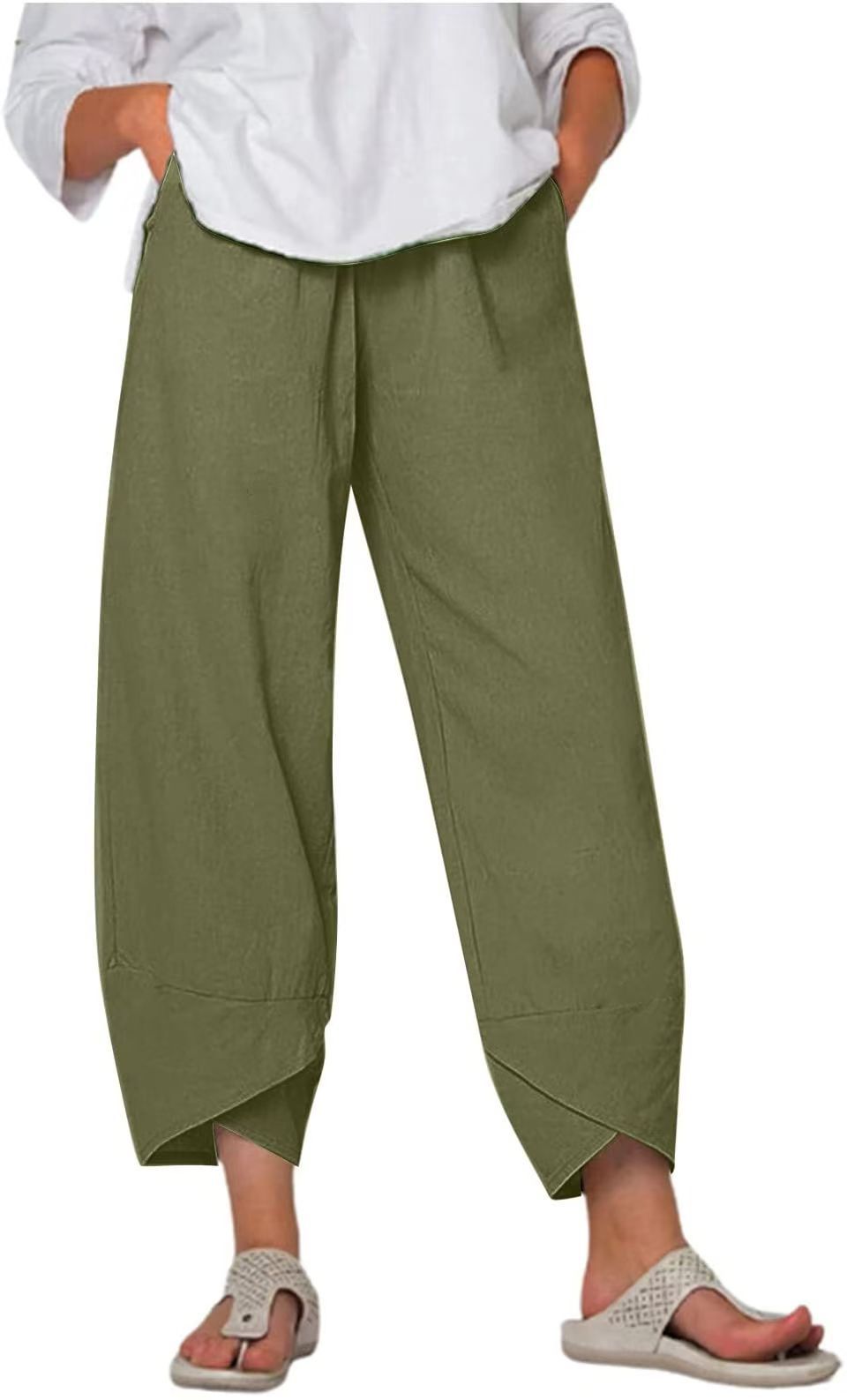 NOUVEAU RICHE Culottes Für Damen Mit Weitem Bein In Kurzer Länge Elastischer Bund Aus Leichtem Stoff Ideal Für Den Alltag