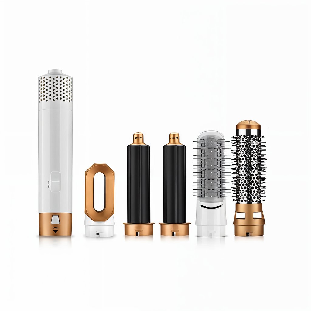 NOUVEAU RICHE 5-in-1-Haartrockner mit Styling-Aufsätzen Gold