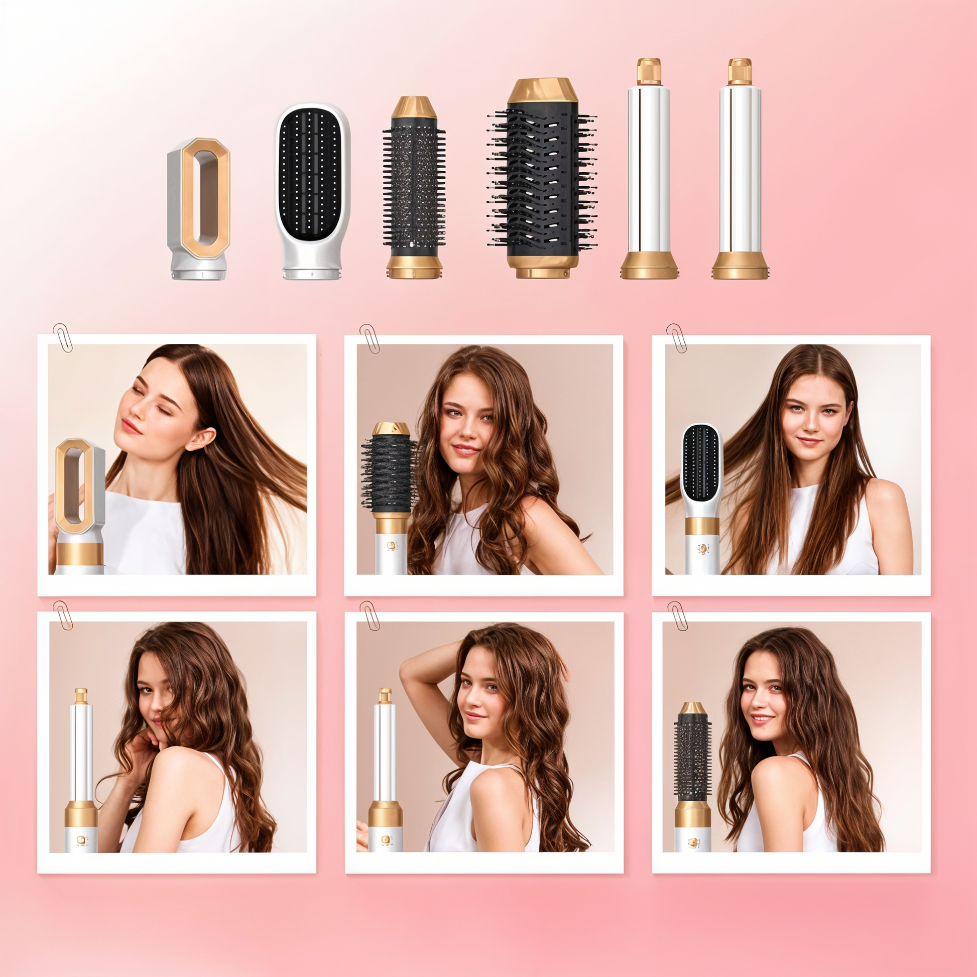 NOUVEAU RICHE 5-in-1-Haartrockner mit Styling-Aufsätzen