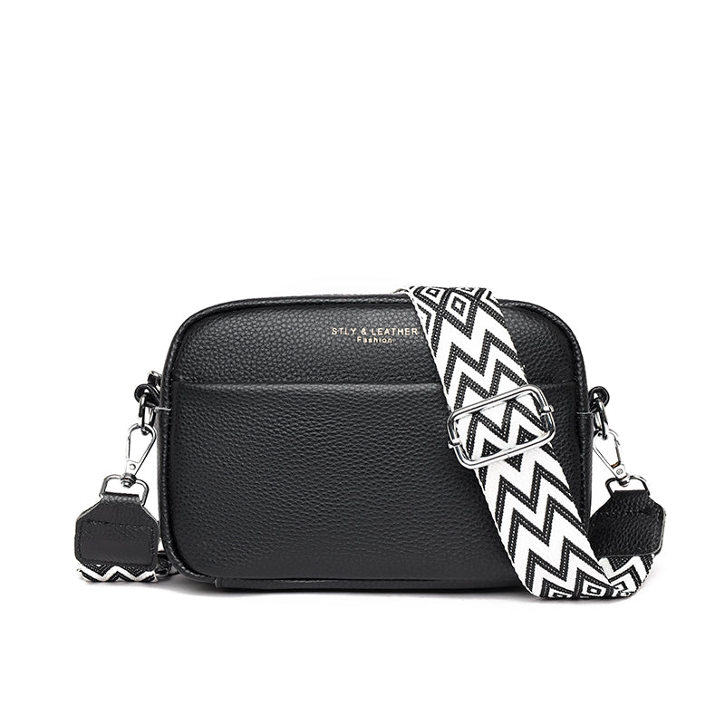 NOUVEAU RICHE Damen Tasche – Handgearbeitete Details als Perfekter Alltäglicher Begleiter Schwarz