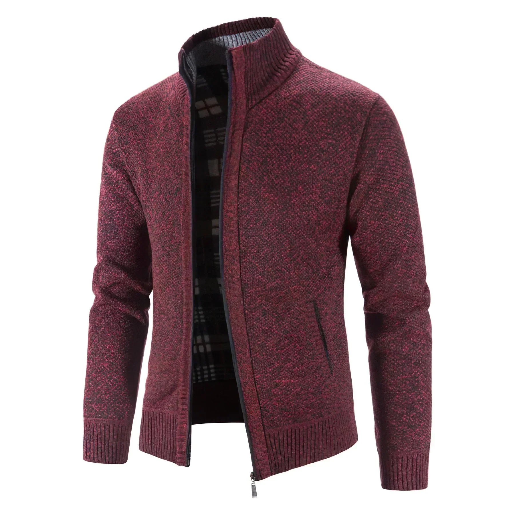 NOUVEAU RICHE Elegante Herren Strickjacke mit Reißverschluss für stilvolle Freizeit- und Bürooutfits