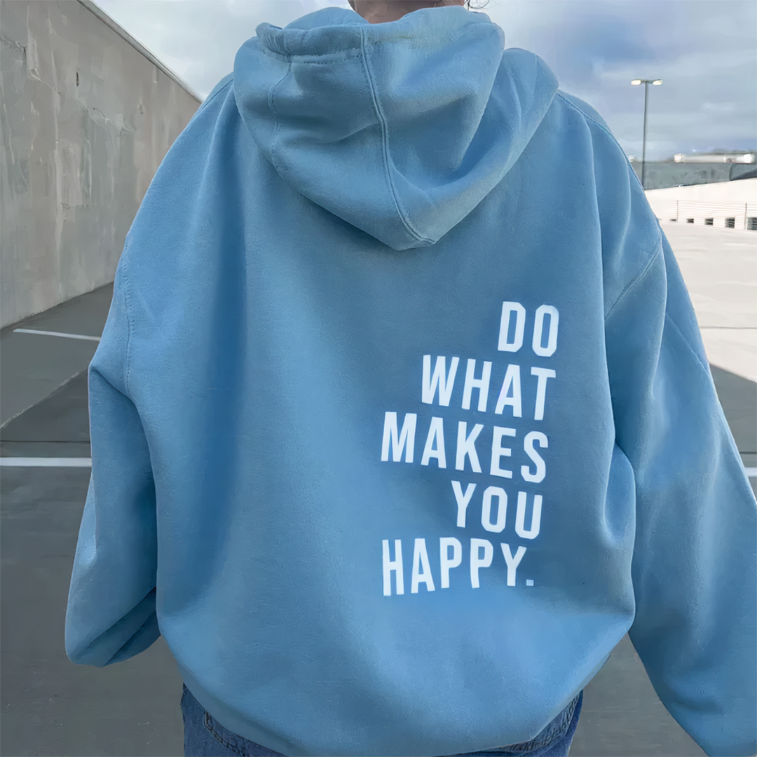 NOUVEAU RICHE Hoodie Damen Baumwollmix Grau Kapuze Weich Und Gemütlich Blau