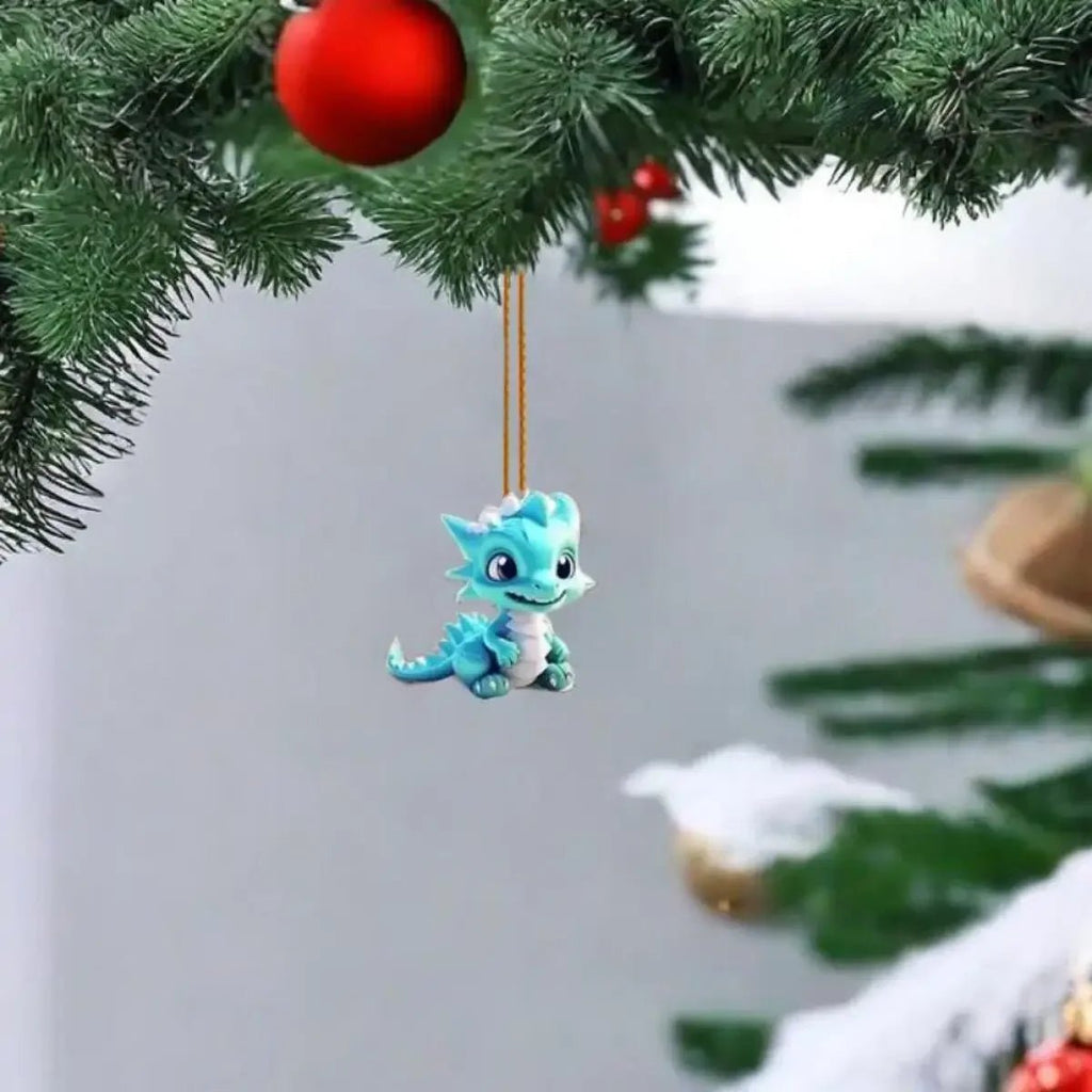 NOUVEAU RICHE Drachen Adventskalender – 24 niedliche Cartoon-Drachen als Schlüsselanhänger, Countdown bis Weihnachten für Kinder ab 6 & Sammler