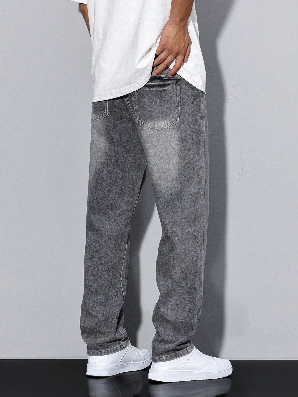 NOUVEAU RICHE Herren Jeans Loose-Fit – Einfarbig & Lässige Passform
