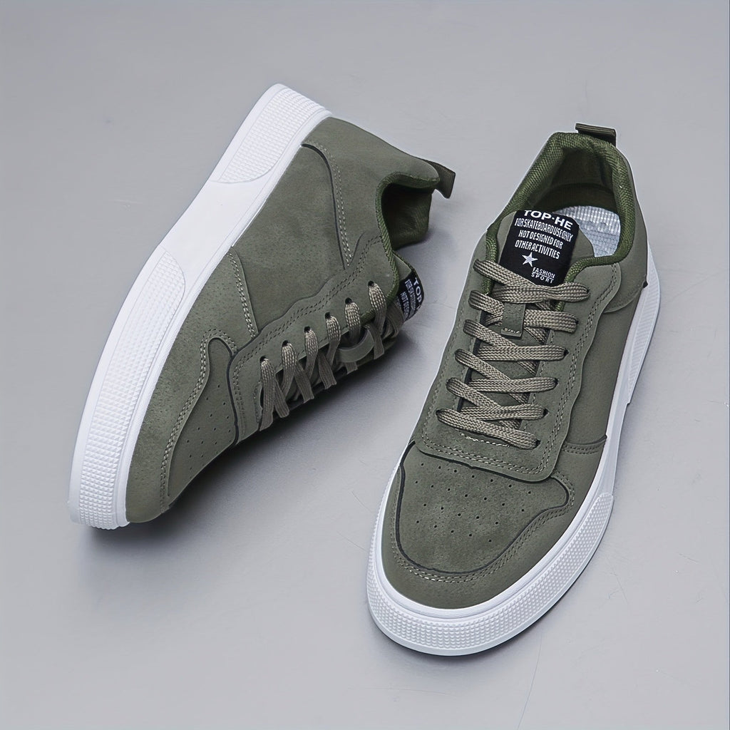NOUVEAU RICHE Einfarbige Low Top Herren Sneaker PU Obermaterial Alltag
