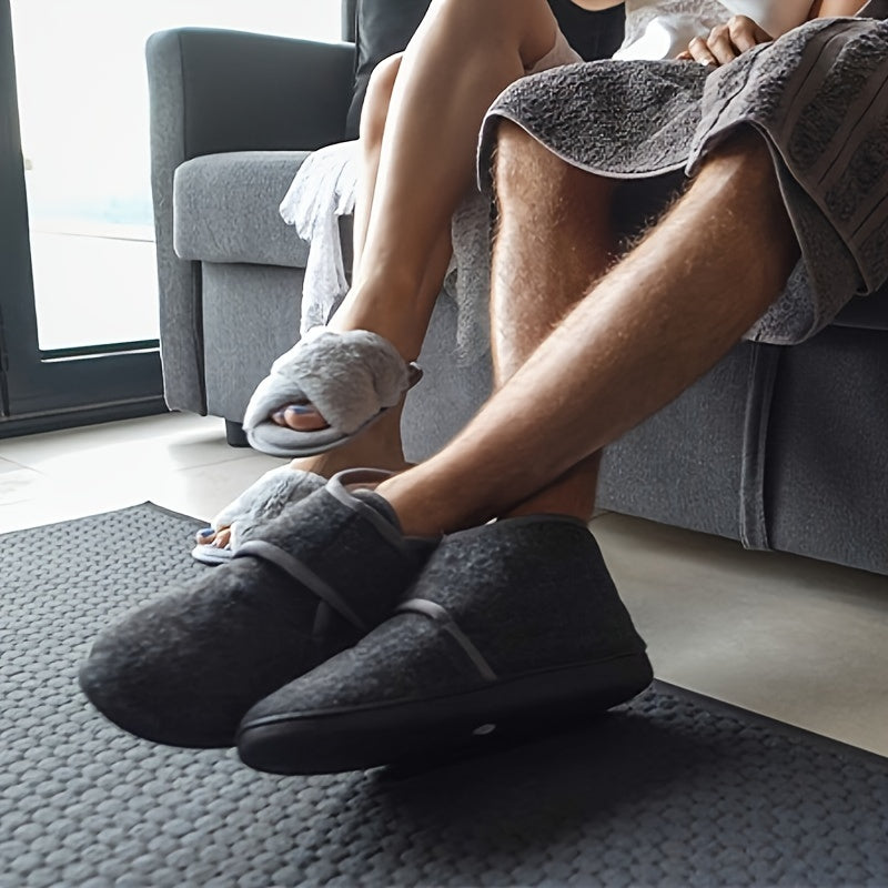 NOUVEAU RICHE Herren Slipper Mit Stabilem Knöchelriemen Und Klettverschluss