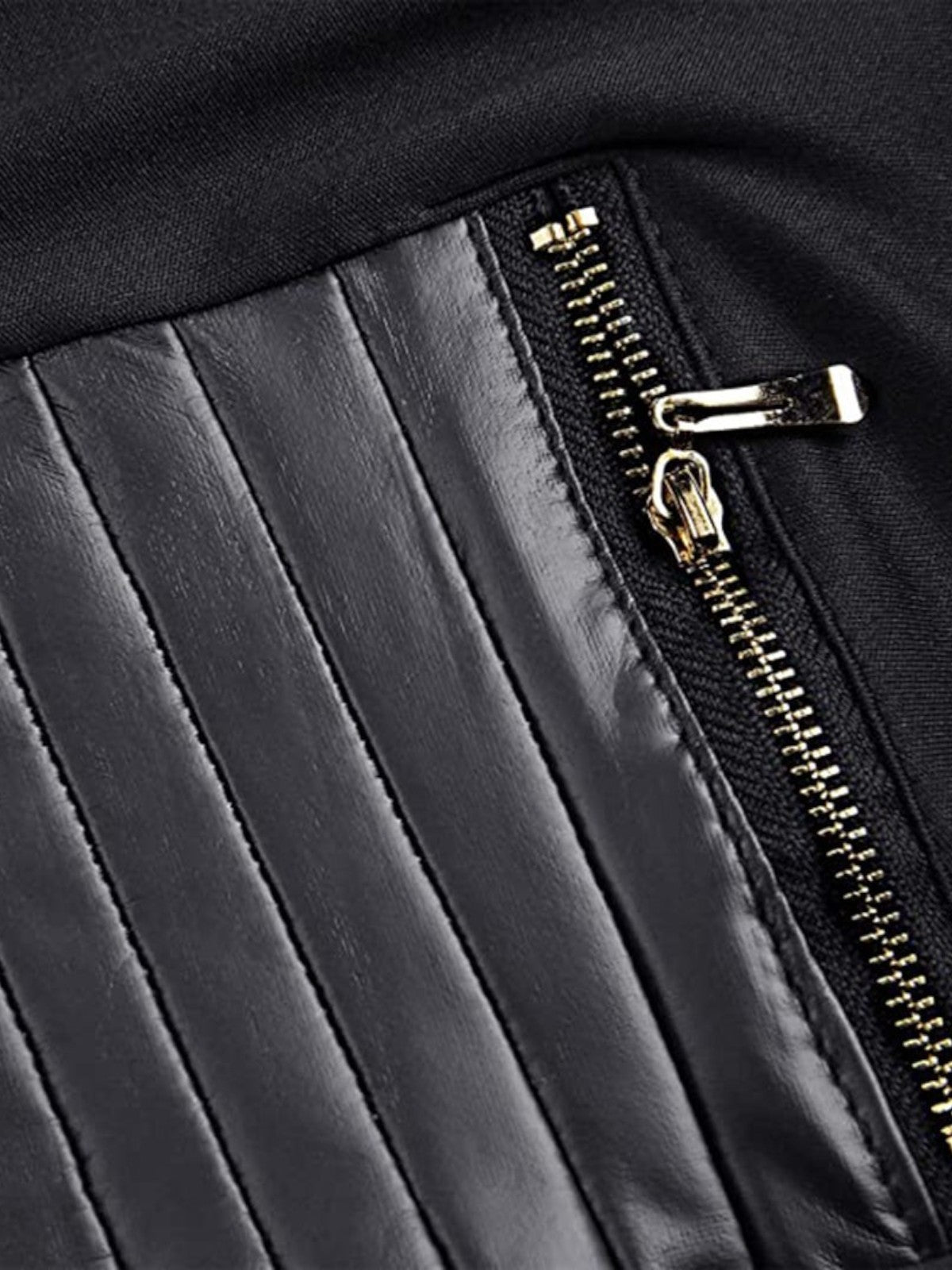 NOUVEAU RICHE Hohe Taille Kunstleder Leggings Mit Reißverschluss Details