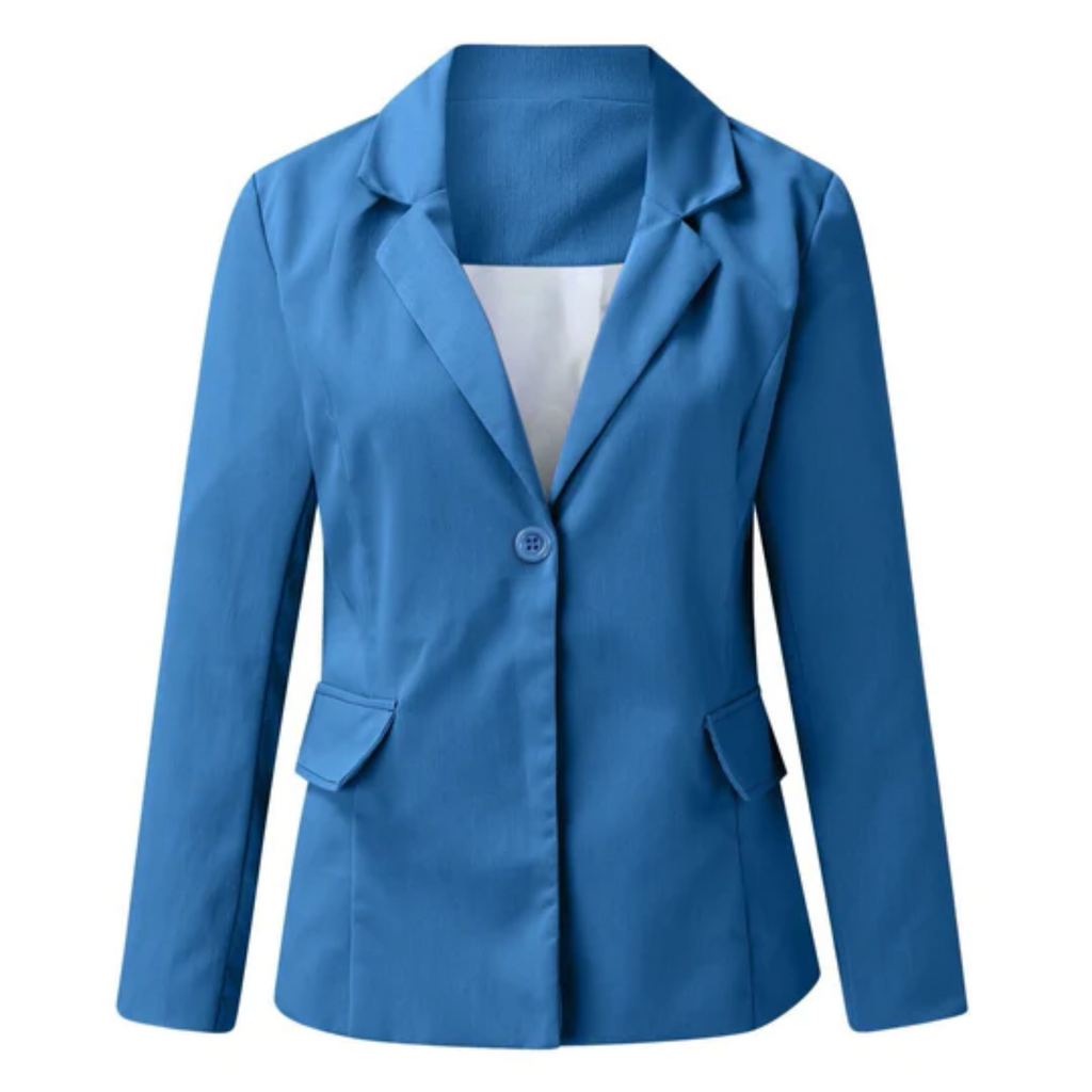 NOUVEAU RICHE Damen Blazer Übergröße Tailored Fit Vielseitig Büro Abend Blau