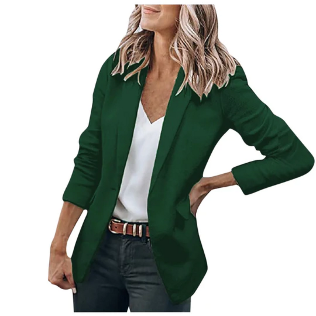 NOUVEAU RICHE Damen Blazer Übergröße Tailored Fit Vielseitig Büro Abend Grün