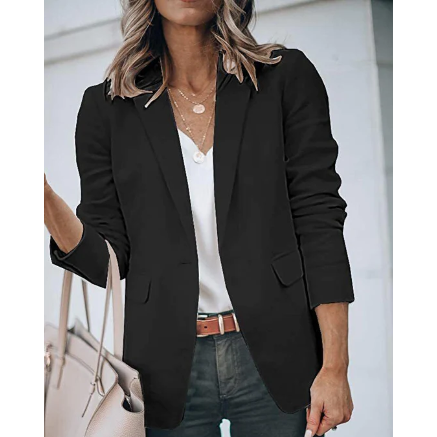 NOUVEAU RICHE Damen Blazer Übergröße Tailored Fit Vielseitig Büro Abend Gelb S