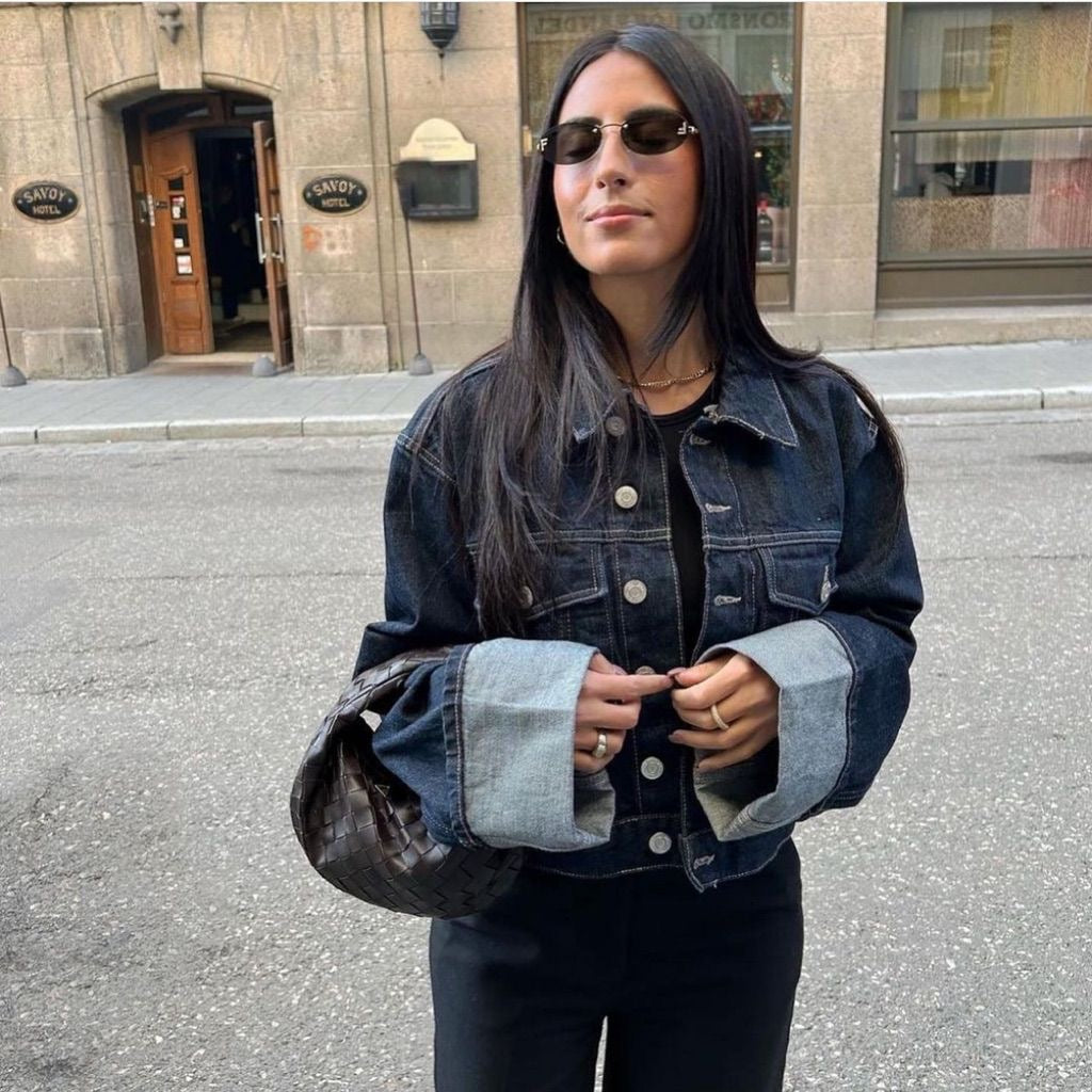 Damen-Jeans-Set – Truckerjacke & High-Waist-Jeans mit weitem Bein – Relaxed Fit 3