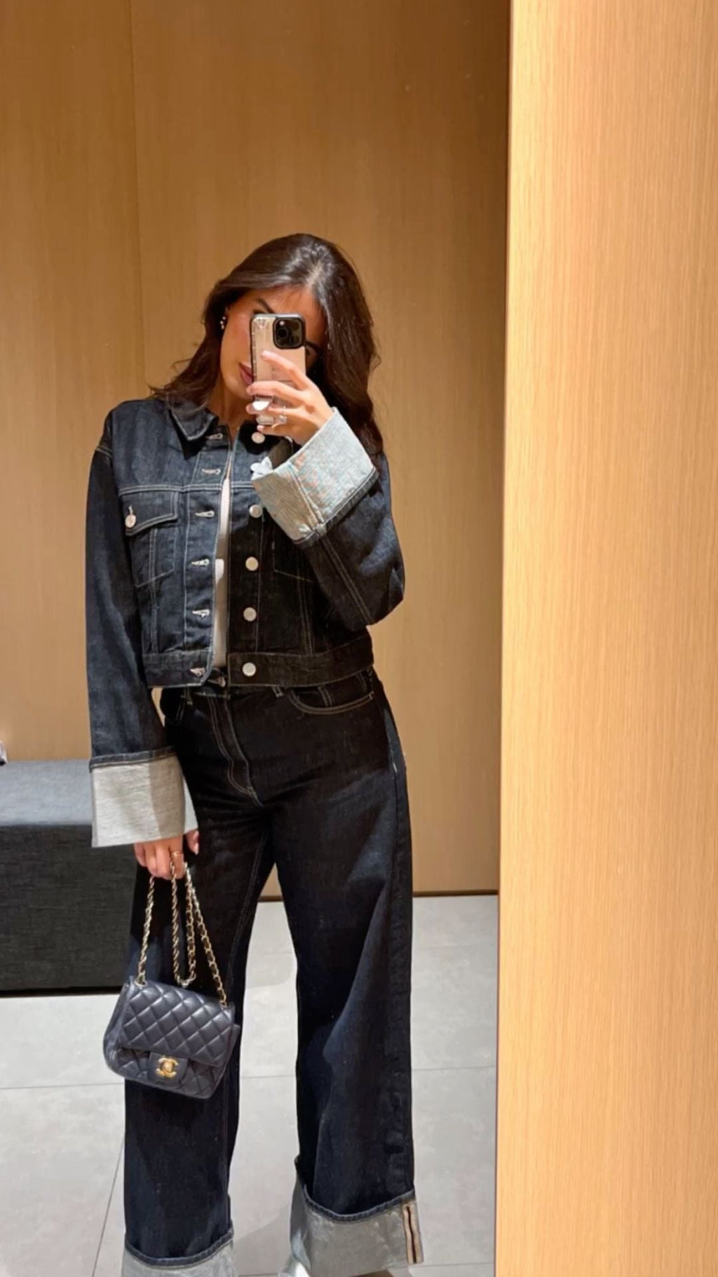 Damen-Jeans-Set – Truckerjacke & High-Waist-Jeans mit weitem Bein – Relaxed Fit 4